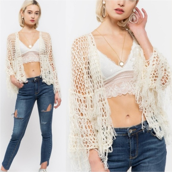 Crochet Cardi/Bathing Suit Cover Up - Picture 2 of 6